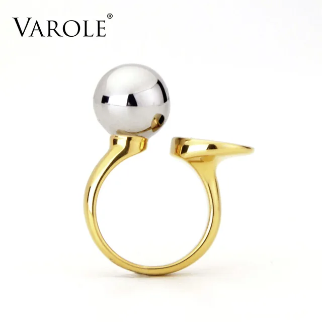 VAROLE Fashion Ball & Circle Ring Knunkle Midi Rings for Women Gold Color Ring J VAROLE Fashion Ball & Circle Ring Knunkle Midi Rings for Women Gold Color Ring J