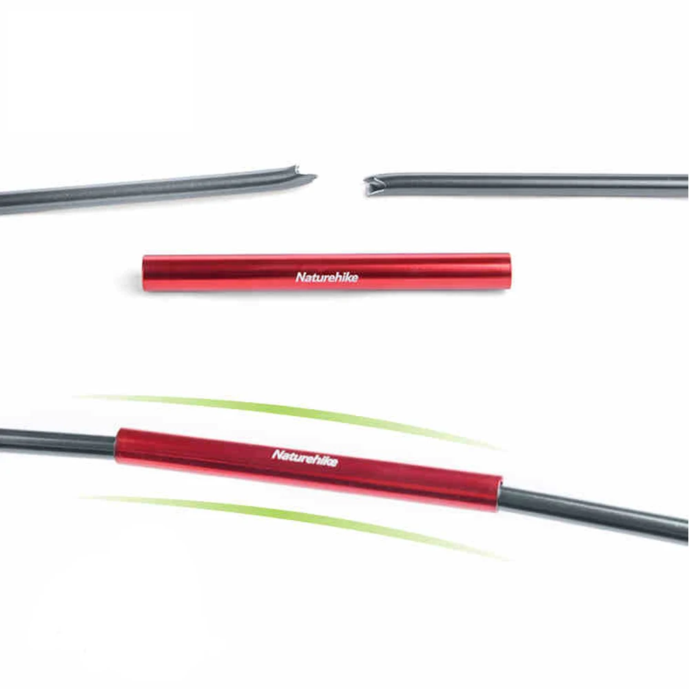 4pcs Aluminium Alloy Tent Pole Repair Tube Outdoor Climbing Camping