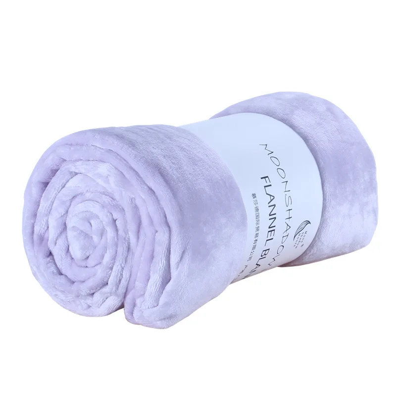 Супер мягкий плюшевый плед толстый теплый коралловый флис одеяло бархатное постельное одеяло домашнее декоративное короткое одеяло - Цвет: violet