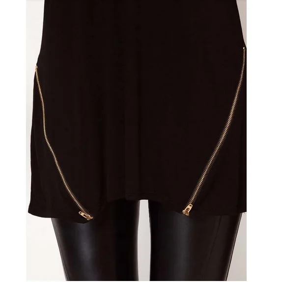 Soft Bamboo Fiber Blouse with Zipper Detail (3)