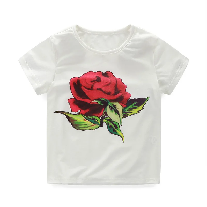 Kiomcat/осенне-зимняя одежда для девочек высокого качества с принтом розы, 3 шт. (пальто + футболка + джинсы), детская одежда для девочек