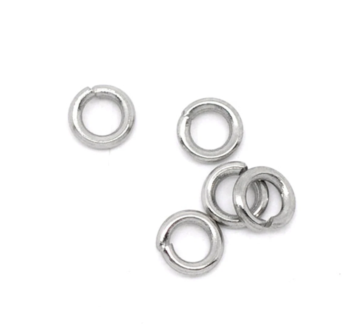 

LASPERAL 100 Stainless Steel Open Jump Rings 4mm Dia. Findings For Jewelry Making DIY Accessories For Jewelry Hand Made Craft