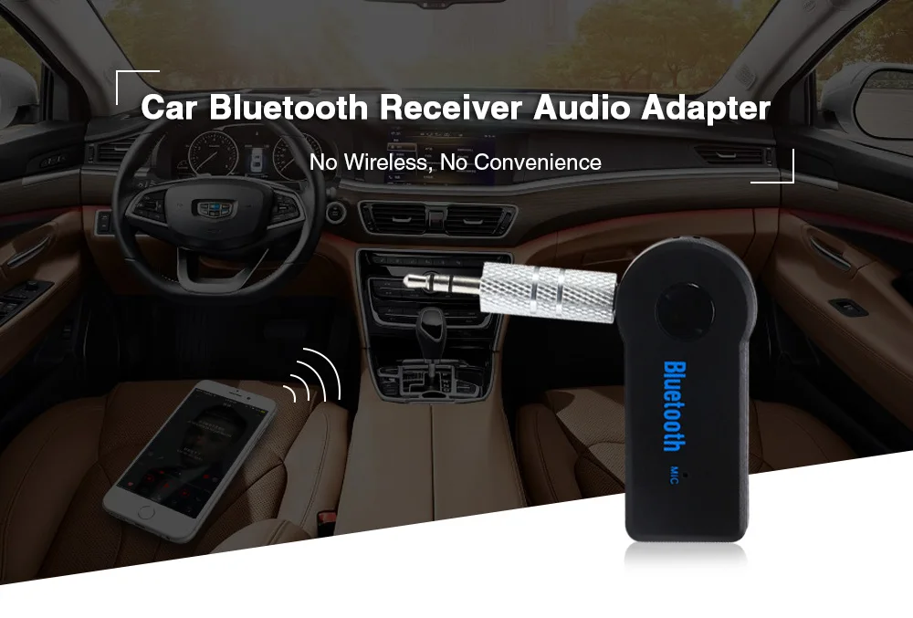 VicTsing Mini 3.5MM Jack AUX Audio MP3 Music Bluetooth Receiver Car Kit Wireless Handsfree Speaker Headphone Adapter for iPhone  (9)