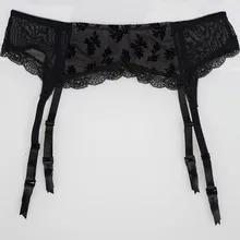 Новая мода плюс размер черный, кружева бархат Марля женщин/женщин сексуальные подвязки пояса для чулок, Vogue нижнее белье GA1033