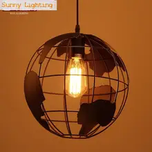 World map Globe bola Bar Art de Luz lampe colgante luces Nordic E27 moderno Colgante lámparas venta caliente Cocina Comedor lámpara mapa