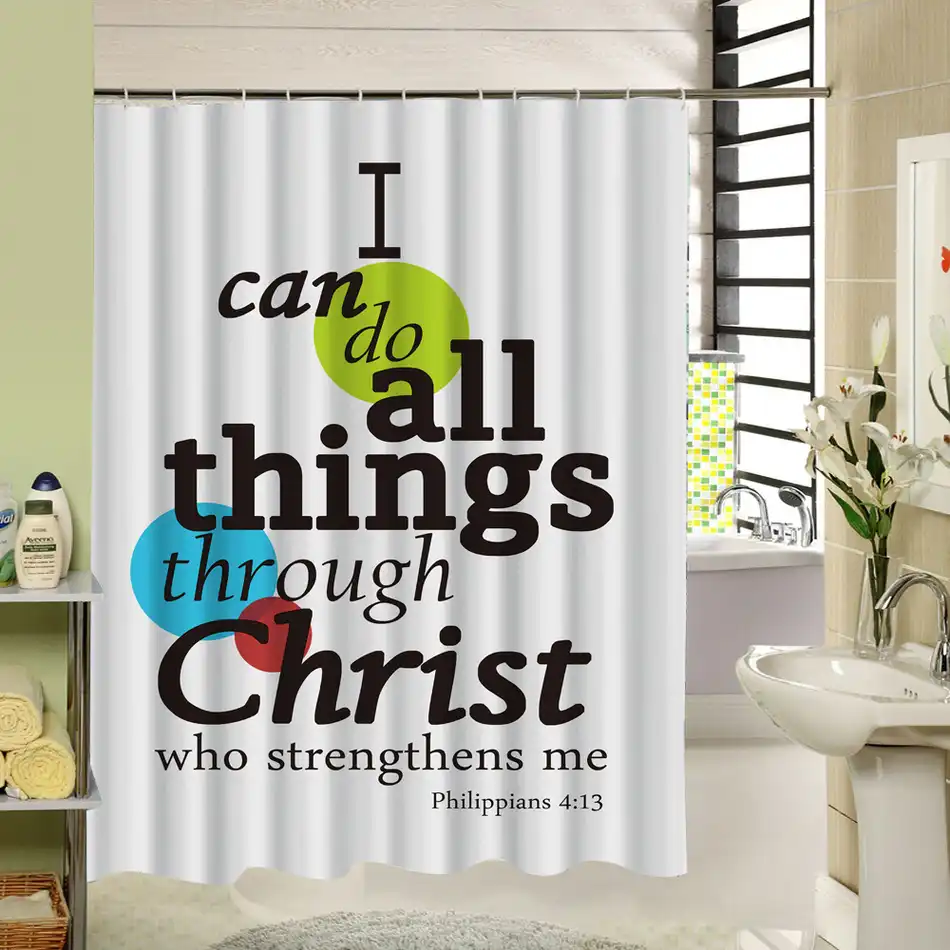 2017 New Custom Fabric Shower Curtain Waterproof Anti Mold 3d