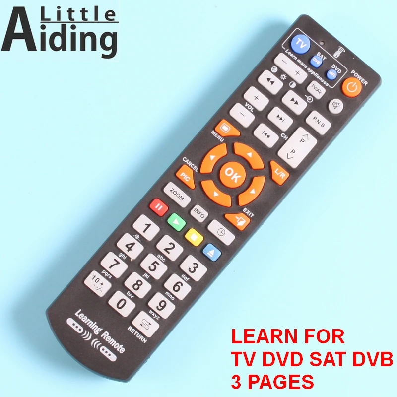 45keys Universal Remote control with learn function, controller for TV,STB,DVD,DVB,HIFI, L336 work for 3 devices.