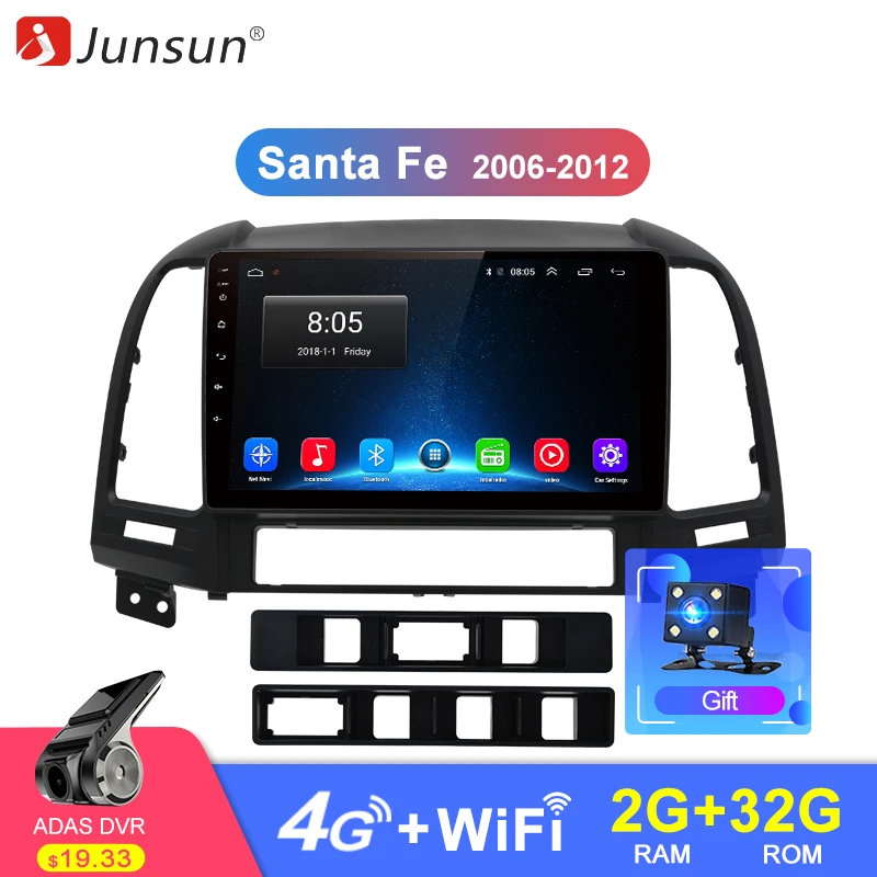 

Junsun V1 Android 9.0 2G+32G DSP Car Radio Multimedia Video Player For Hyundai Santa Fe 2 2006-2012 Navigation GPS 2 din no dvd