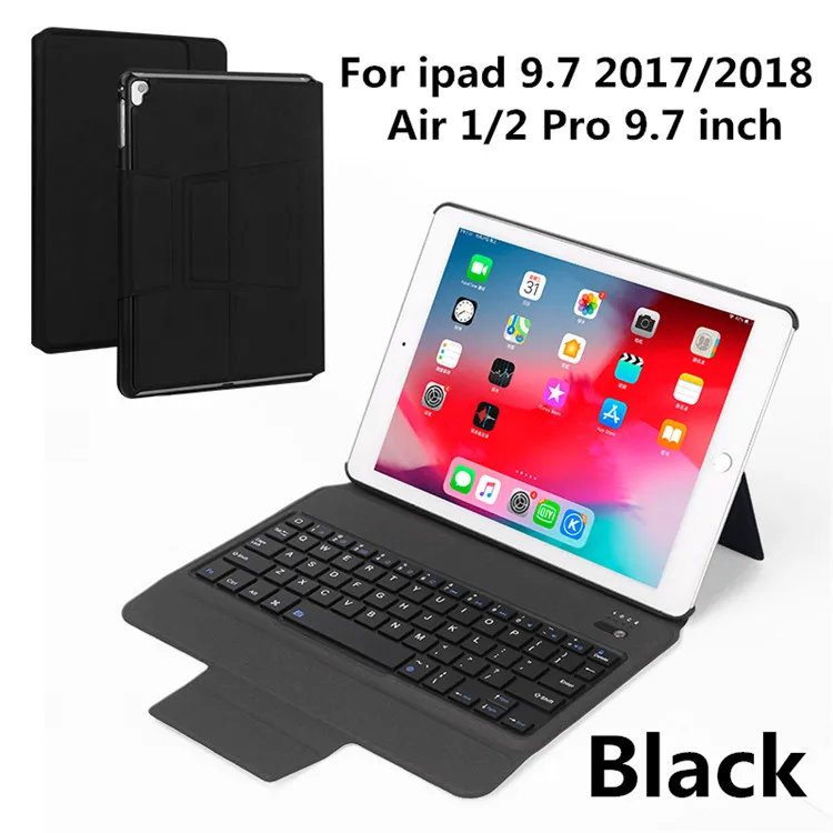 Kemile ультра тонкий чехол-клавиатура для iPad 9,7 / Pro 9,7 Air 9,7 для mini 5 7,9 дюймов для iPad Air 3 10,5 Pro 11 12,9 чехол - Цвет: 9.7-1black