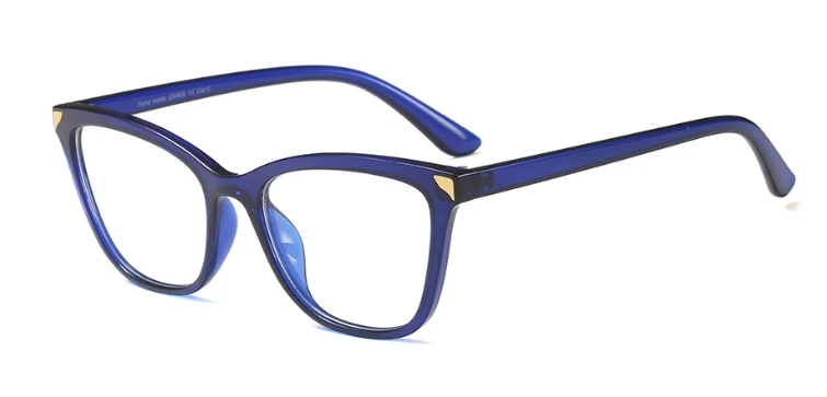 45926 Ретро рисовый гвоздь кошачий глаз очки рамки мужской и женский Оптический Модные компьютерные очки - Цвет оправы: C7 blue