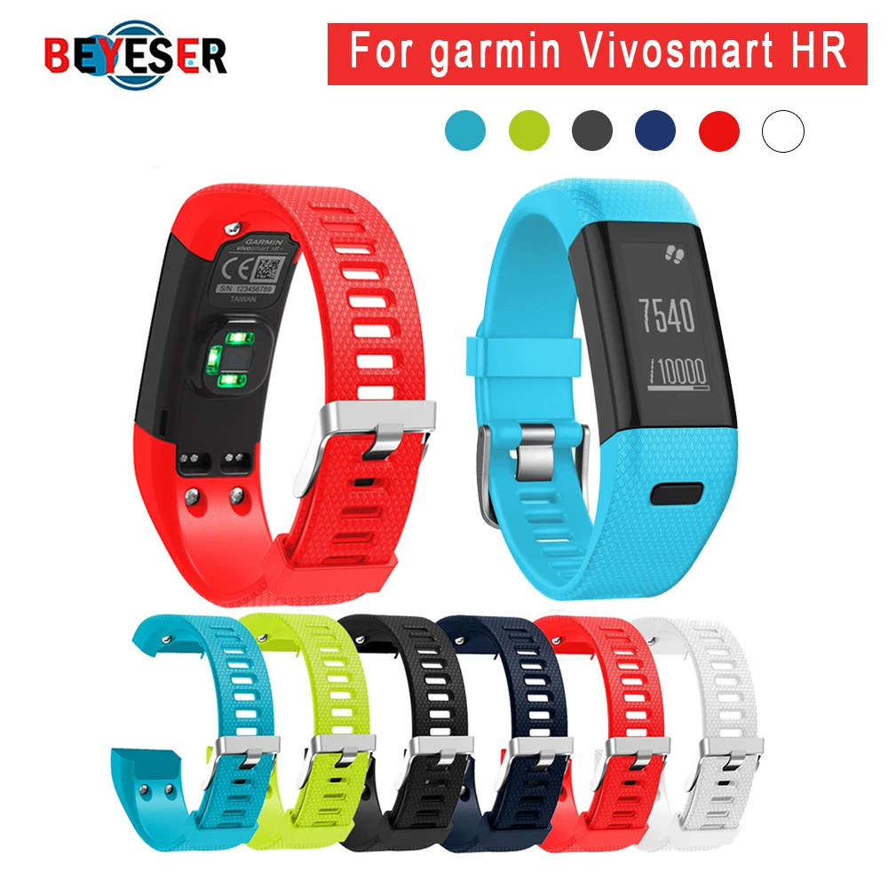 

Replacement Watch Bands Sports Silicone Bracelet Wrist Strap Quick Release Band for garmin Vivosmart HR+ smartwatch With Tools