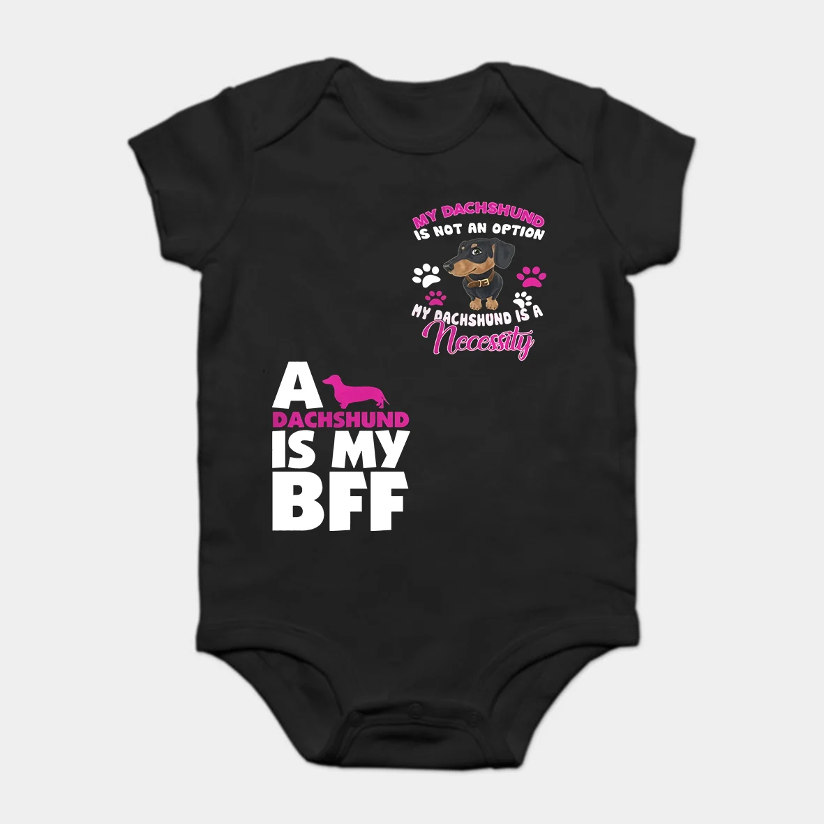 

Baby Onesie Baby Bodysuits kid t shirt Funny novelty Dachshund A DACHSHUND IS MY BESTFRIEND cool
