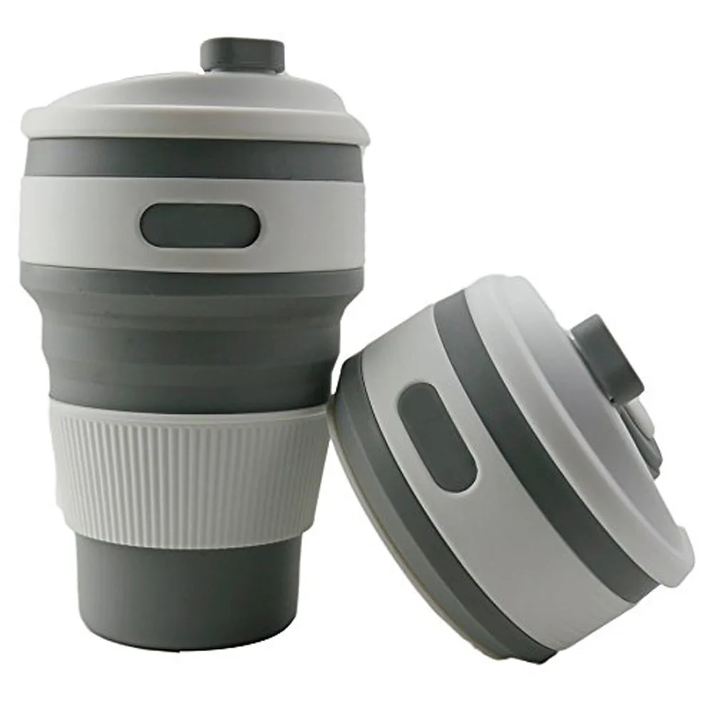 

Travel 350ml Folding Silicone Cup Portable Multi-function Reusable Water Bottles Folding Sports Travel Drink Bottles