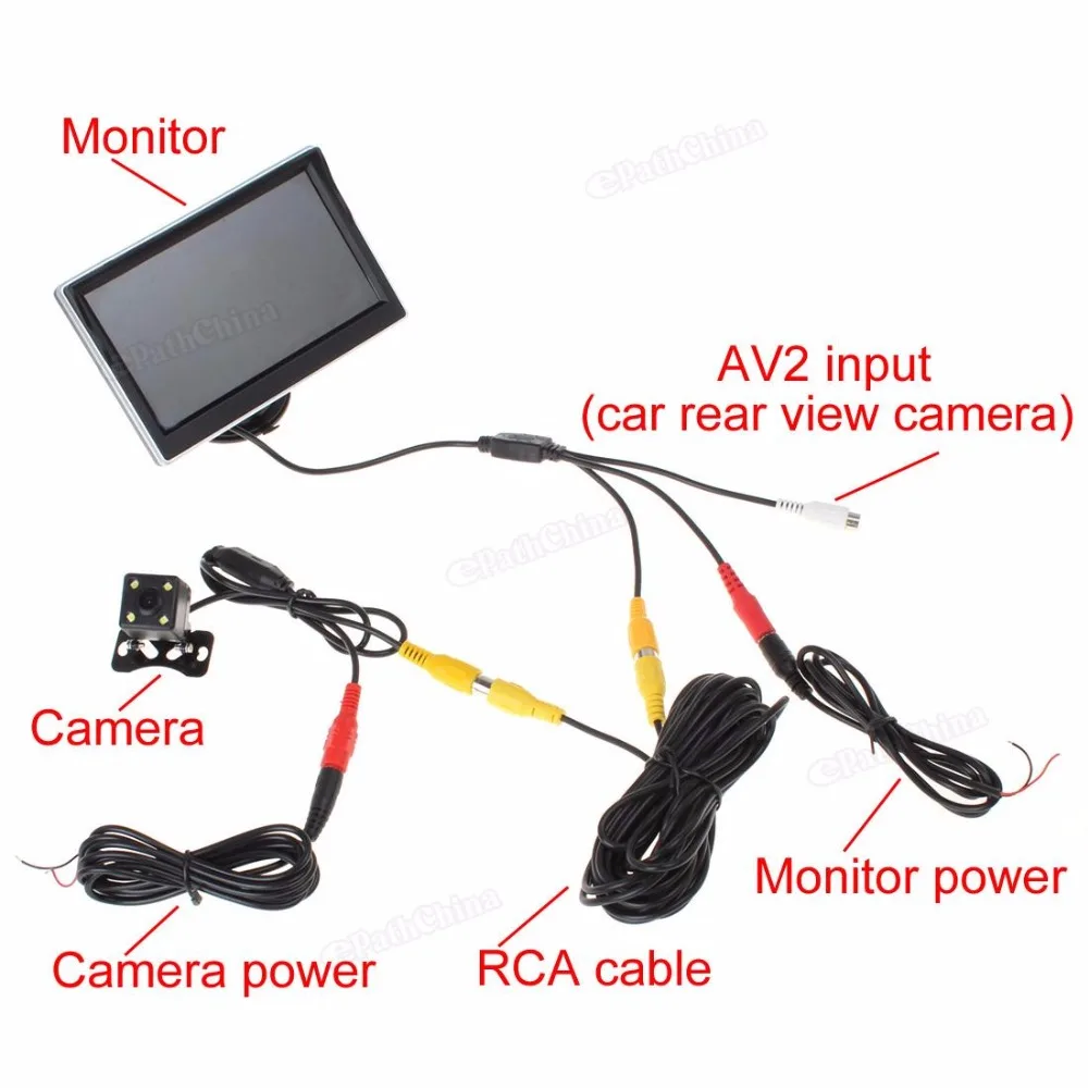 Абсолютно новые автомобильные мониторы 5 дюймов TFT-lcd цифровой автомобильный монитор заднего вида ЖК-дисплей с передней диафрагмой+ 420 камера ТВ линий