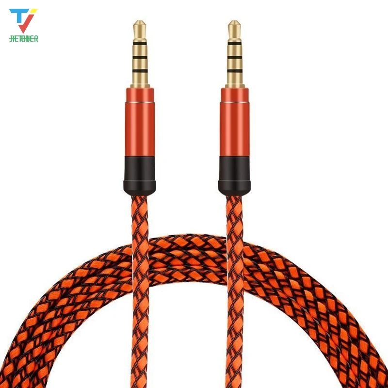 500pcs lot Jack 3 5mm Audio Cable Nylon Braid 3 5mm Car AUX Cable 1 5M 3M Headphone Extension Code for Phone Car Headset Speaker