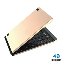 hot sale folding mini bluetooth keyboard metal wireless keyboard for Android mobile phone tablet for xiaomi mini handheld rechargeable 80 key bluetooth v2 0 keyboard for android phone tablets white