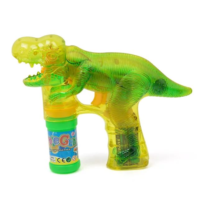 Dinosaur Bubble Gun Shooter Electric Bubble Gun with Music Flashing Kids Popular Cartoon Animals