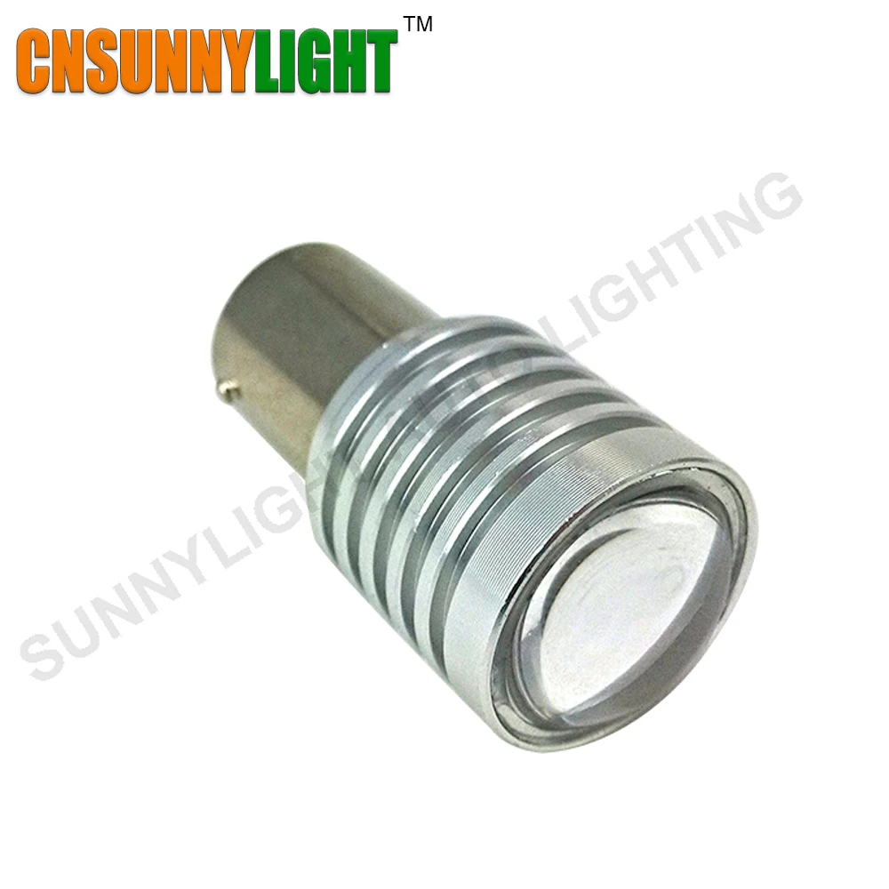 

CNSUNNYLIGHT 1156 BA15S High Power 5W Q5 CAR Backup Reverse Brake Tunning Led Lens light 12V Super White