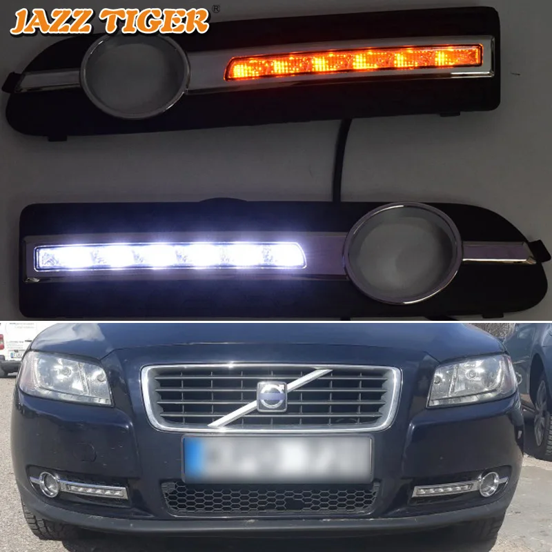 Джаз желтый тигр поворотов Функция автомобиля 12 V DRL светодиодные лампы дневного