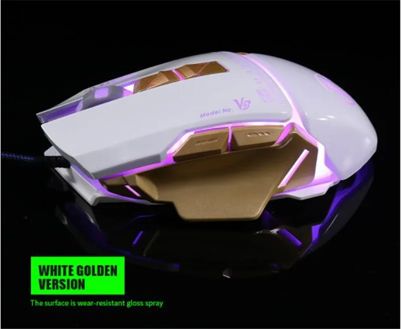 IMICE V9 светодиодная оптическая 7 кнопок Проводная игровая мышь USB 3200 точек/дюйм