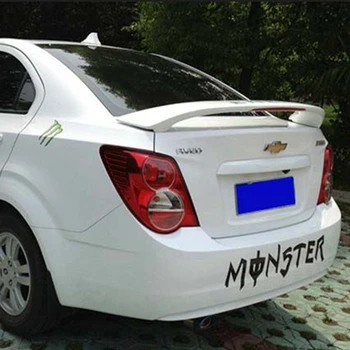 

2010-2016 Aveo Sonic ABS Plastic Unpainted Rear Wing Spoiler+Light for Chevrolet Aveo Sonic
