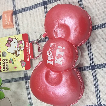 1 шт. милый hello kitty лук мягкие игрушки Kuwaii Squishys игрушка сотовый телефон шарм Jumbo Squishies оригинальная посылка(7 цветов - Цвет: Красный