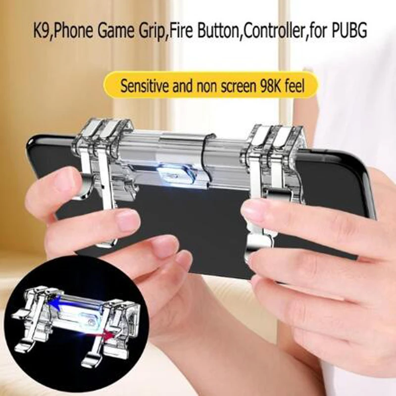 

K9 Mobile Phone Game Joystick Gamepad Fire Trigger Button For PUBG Smartphone Gaming Aim Key L1R1 Shooter Game Controller