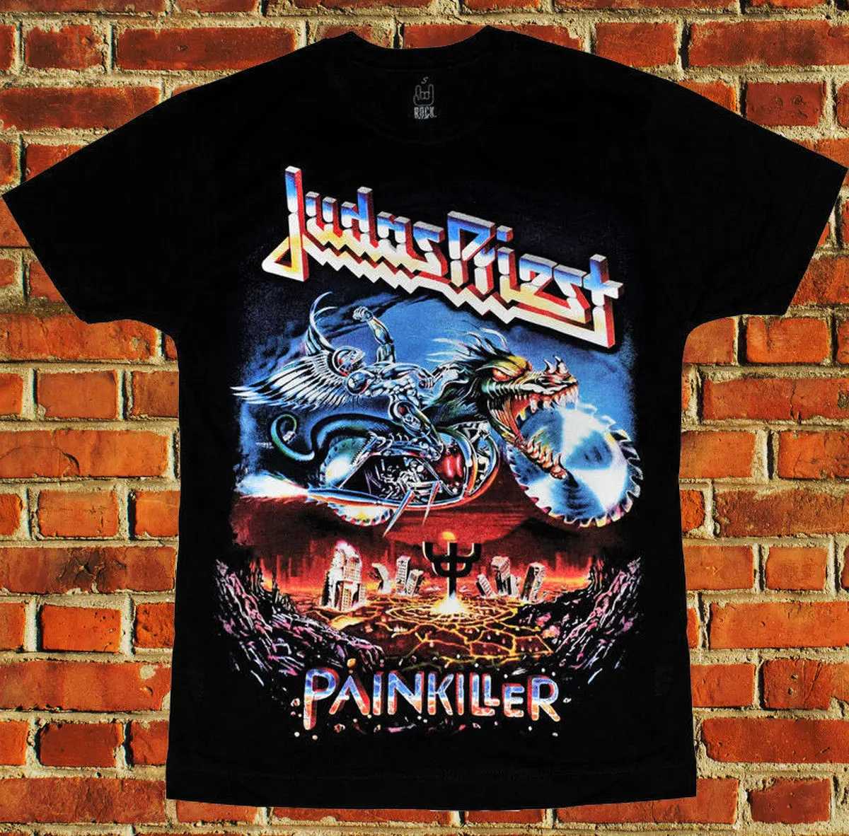 

RAREE Hard Rock Punk Metal Punk Band Judas Priest Painkiller New Fashion Casual Cotton Short-Sleeve Letter Top Tee