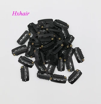 

Freeshipping - 100pcs 24mm Wigs Snap Clips / Toupee Snap Clips for Hair Extension / Weft Hair Extensions