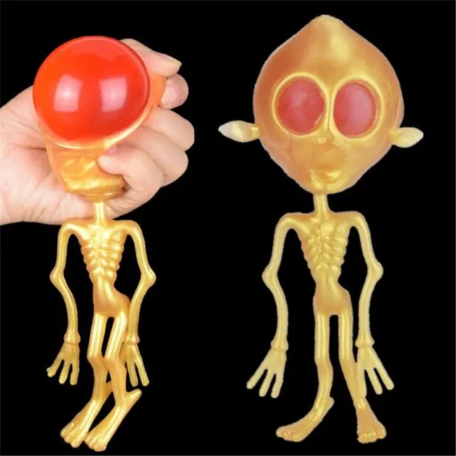 1pc Halloween Alien Squeezing Spoof Toys Alien Eyeballs To Burst Doll Vent Extrusion Toys Gadgets Anti-stress Latex Trick Gift 5