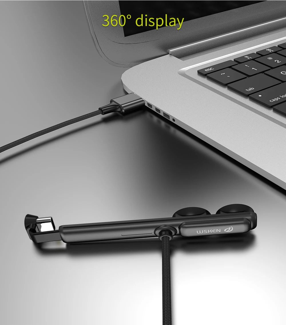 Wsken мобильный игровой кабель Usb type C кабель для samsung Hauwei P30 Xiaomi Usb C шнур type-C USB-C провод для быстрого заряда 2 присоски