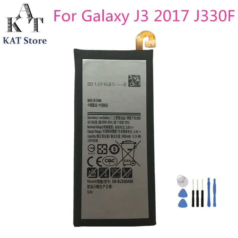 Аккумулятор для телефона KAT EB-BJ330ABE 2400 мАч Samsung Galaxy J3 2017 Edition SM-J330 J330F J3300 лучшее