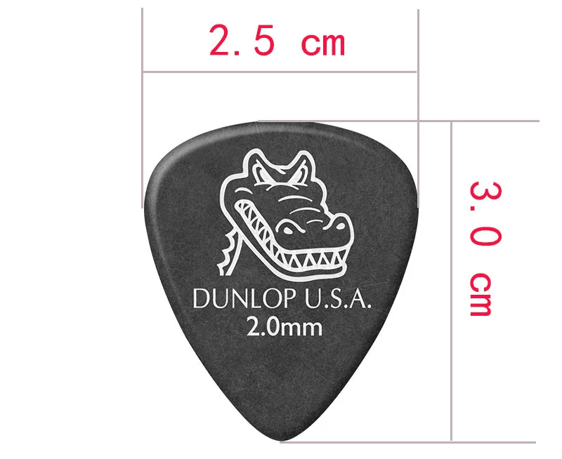 6 шт. Dunlop Gator Grip медиатор для гитары винтажные аксессуары для гитары s 0,58/0,71/0,96/1,14/1,50/2 мм