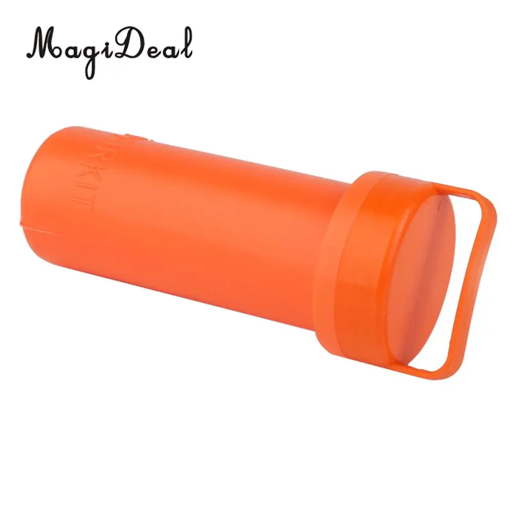 MagiDeal Marine Durable PVC Repair Kit Container Bucket for Kayak Inflatable Rubber Boat Orange Fishing Yatch Dinghy Accessories