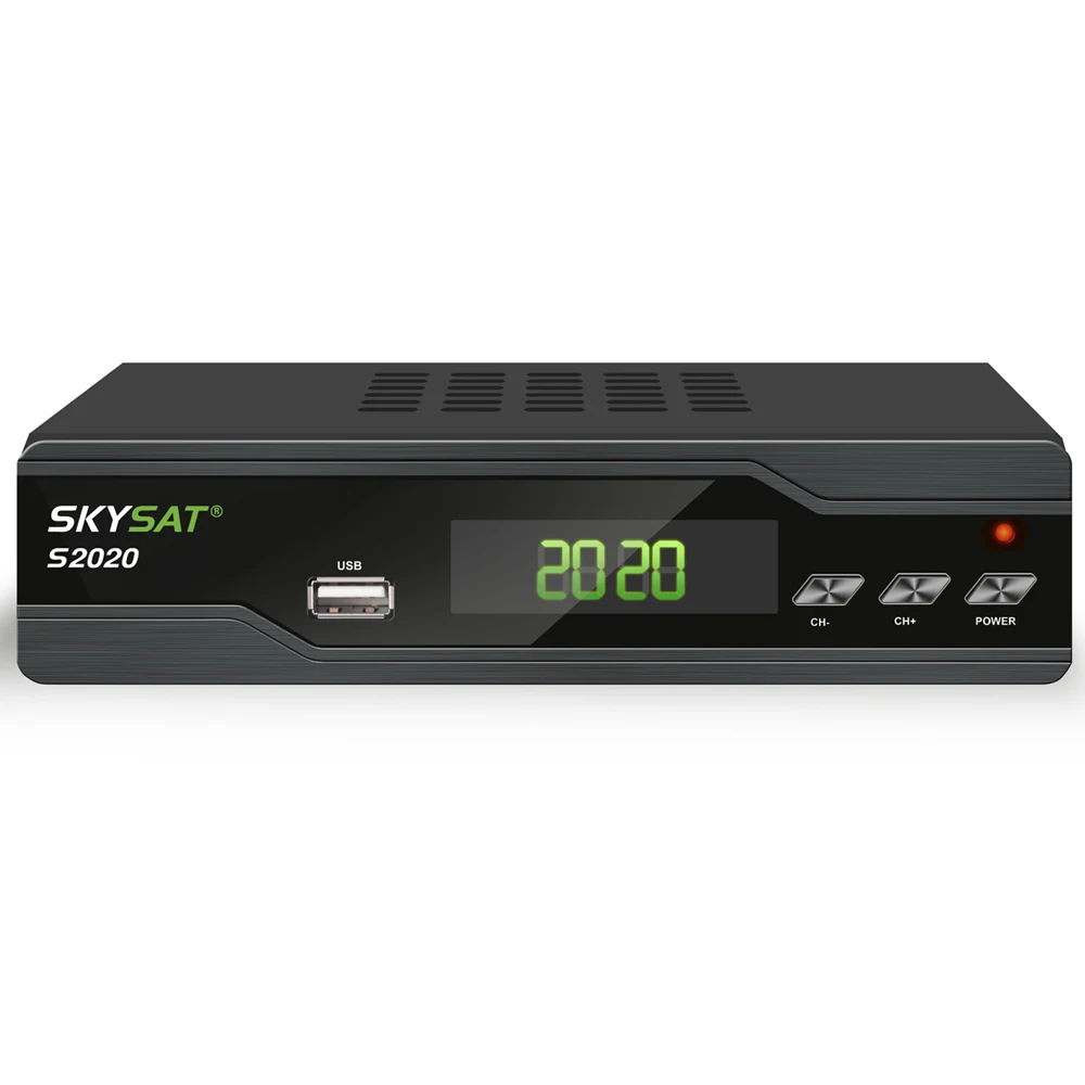 Skysat S2020 Dual Twin Dish Tuner H.265 AVC Digital Satellite Receiver ACM Support IKS SKS ACM/VCM/CCM IPTV VOD with LAN Wifi