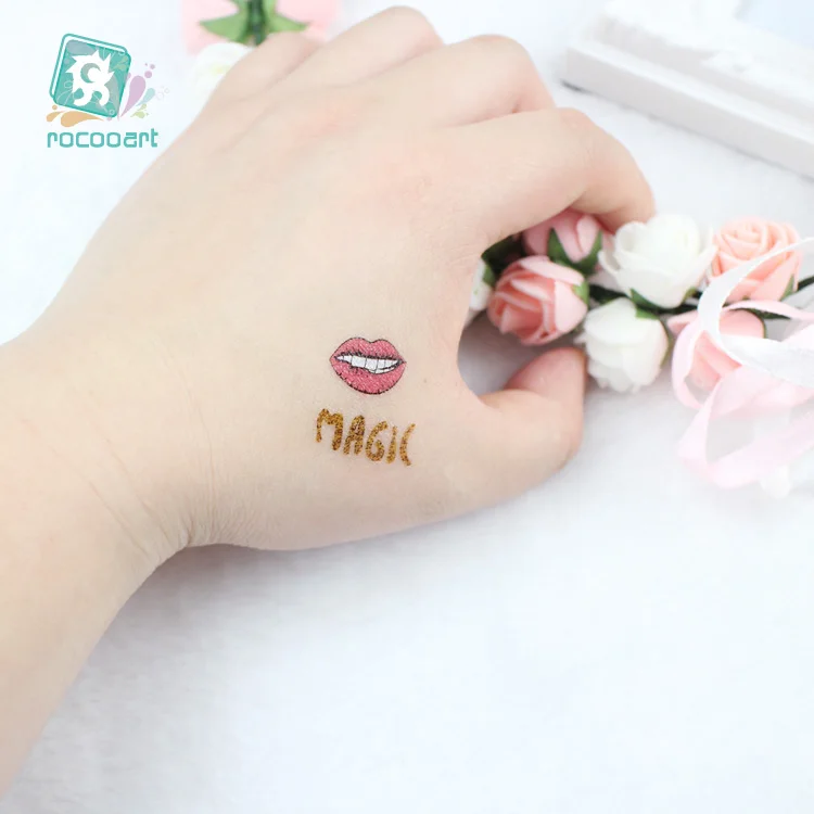 EC47-670 New Cartoon Cute Kids Children Animal Unicorn Horse Temporary Tattoo Sticker Body Art Fake Flash Taty Tatoo