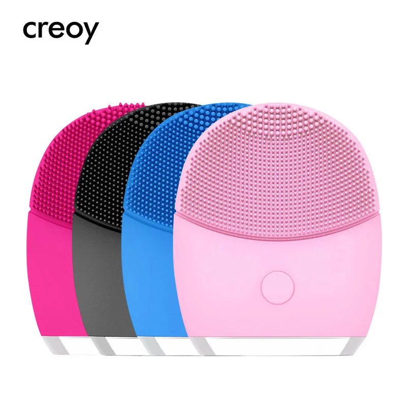 CREOY высокочастотная электрическая силиконовая Очищающая щетка для лица Sonic