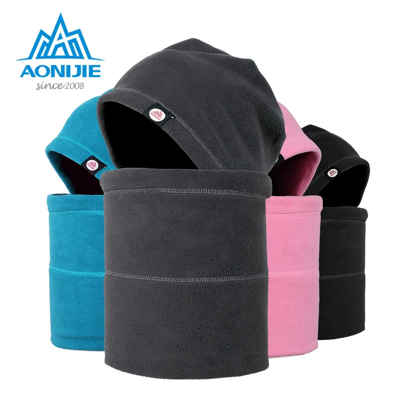 

Winter Warm Fleece Double Layers Hat Masked Ski Cap Windproof Cycling Beanie Hunting Shooting Headwear Full Face Protected Cap