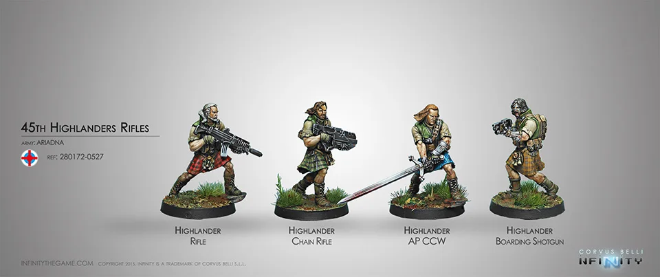 [Loong Way Миниатюрные] винтовки знака бесконечности 0527 45TH HIGHLANDER размеры 32
