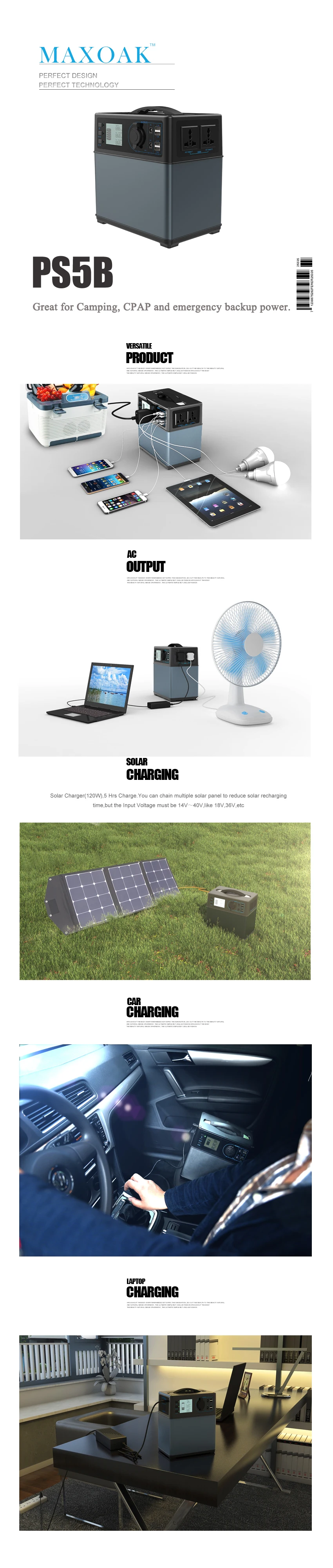 MAXOAK Солнечный внешний аккумулятор зарядное устройство 400Wh powerbank Солнечный источник питания генератор литий-ионный источник питания для кемпинга аварийный