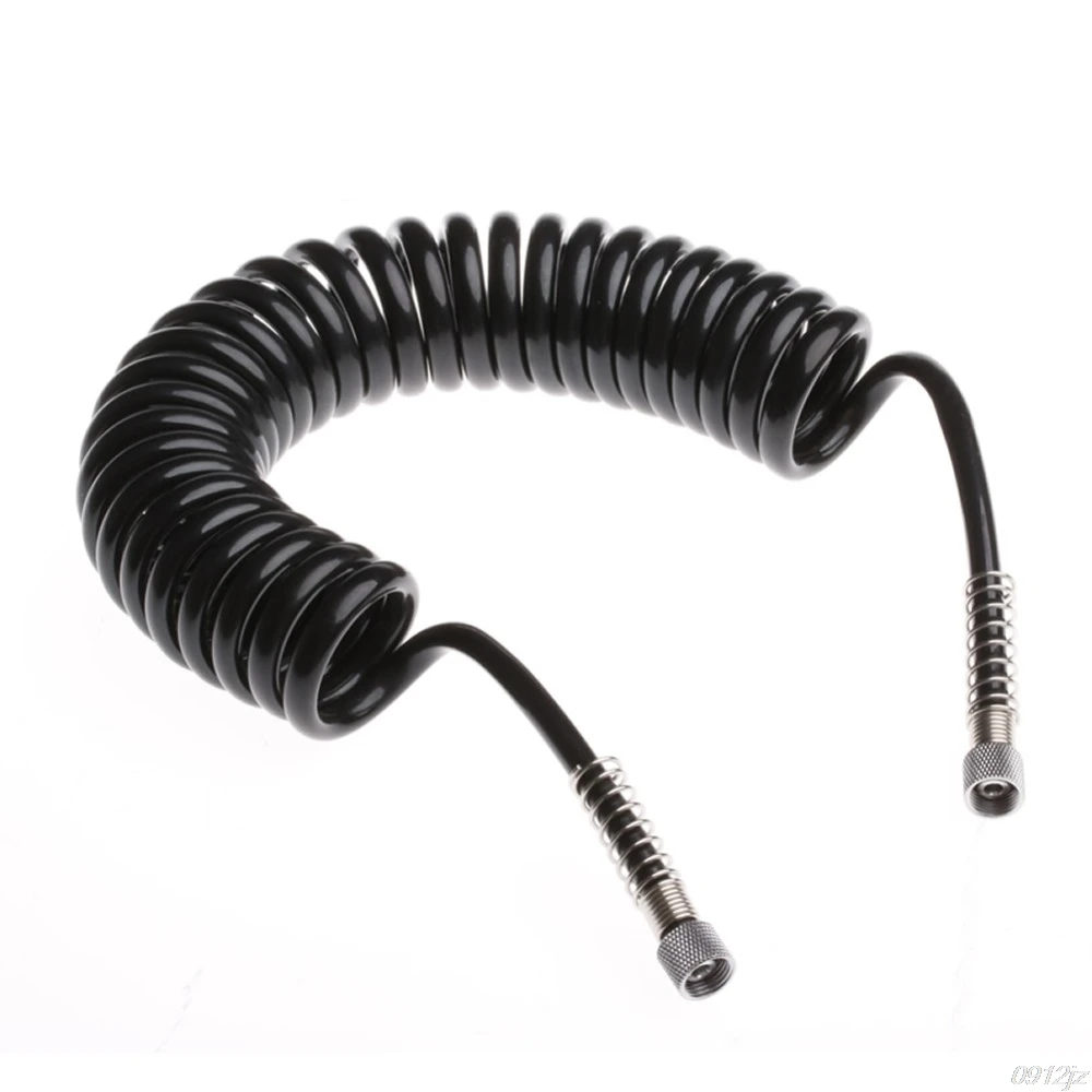 

3M 4 x 6mm Black Flexible PU Recoil Hose Spring Tube For Compressor Air Tool New Drop ship Dls HOmeful qiang