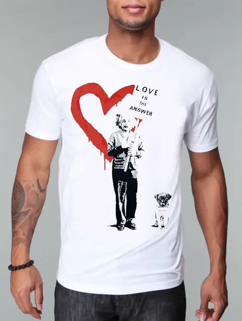 2017 NEW ARRIVALS 100% COTTON Albert Einstein Love Is The Answer By ...