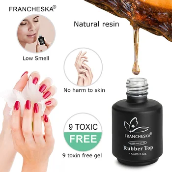 

Francheska 15ml Base Coat No Wipe Top Coat Primer Gel Nail Polish UV Colors Soak Off Nail Art Gel Varnish Lacquer gellak nagels