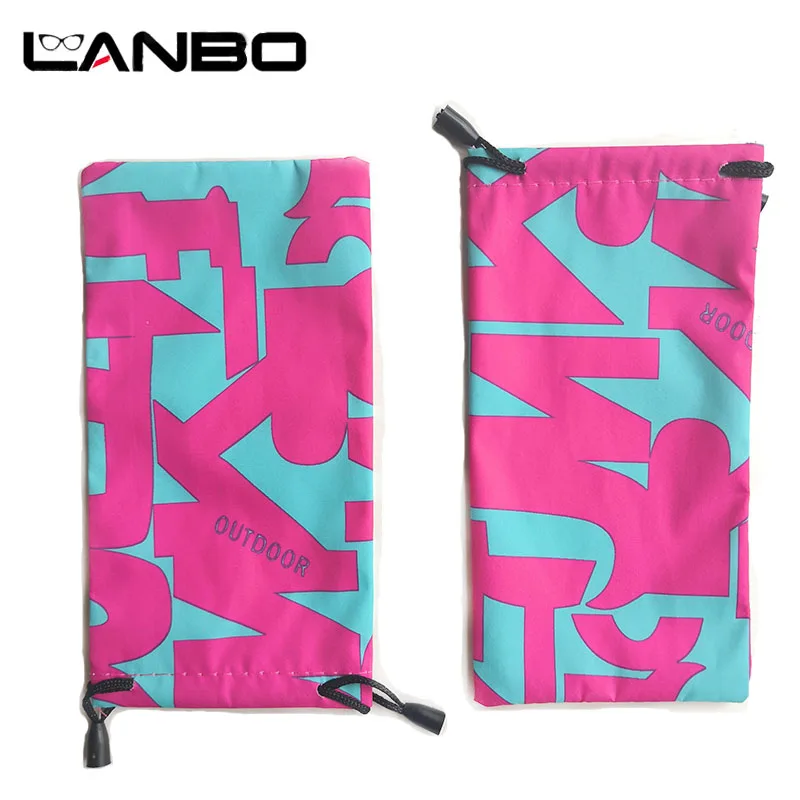 LANBO 100 шт/лот уличные стеклянные защитные чехлы солнцезащитные очки es сумка для хранения письмо мультфильм глаз Стекло сумка для переноски стекло es аксессуары