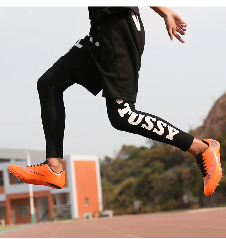Женская спортивная мужская обувь для бега; мужские кроссовки с шипами; сезон весна-лето; Мужская Спортивная обувь; 5 цветов