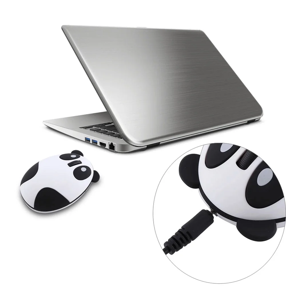 FELYBY перезаряжаемая мультяшная панда беспроводная мышь мини с USB для ноутбука