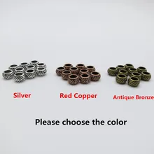 20шт-50 шт серебро/красная медь/античный бронзовый маленький волос оплетка дреды Бусы Кольца Аксессуары Приблизительно 4 мм внутренний диаметр
