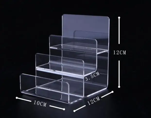

Three-layers reinforced Acrylic Wallet Display Stand Purse Holder fashion Nail polish cosmetics jewelry shelf phone display rack