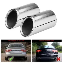 Car Exhaust Tail Pipe Muffler Stainless Steel Resistance Muffler Exhaust Tip Pipe End Tail Tailpipe Dissipative Muffler For Audi цена Car Exhaust Tail Pipe Muffler Stainless Steel Resistance Muffler Exhaust Tip Pipe End Tail Tailpipe Dissipative Muffler For Audi цены онлайн