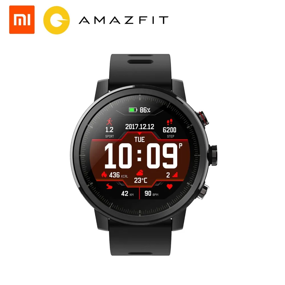 

Xiaomi Amazfit Stratos Pace 2 Sports Smart Watch Bluetooth GPS Heart Rate Waterproof Smart Watch Touch Screen 512MB/4G (English)